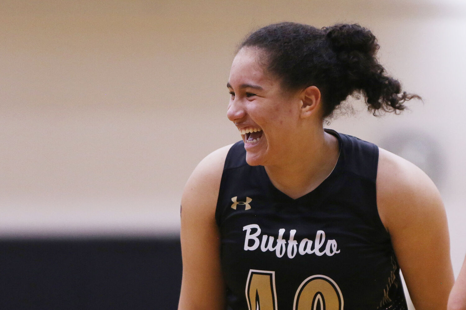 Danica Boyce laughs with her teammates